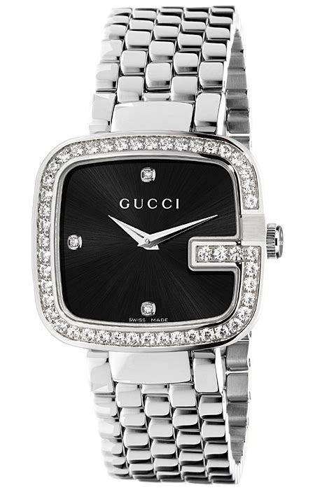 women's diamond gucci watch|black gucci watch with diamonds.